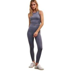 Z Supply Good Form Rib 7/8 High Waist Activewear  Leggins Women Size S